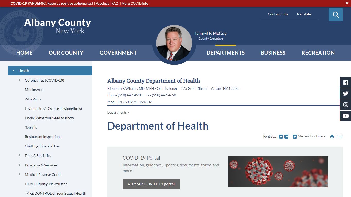 Department of Health | Albany County, NY